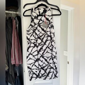 Cynthia Rowley Black and White Abstract Mini Dress